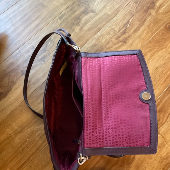 VGUC Kate Spade Satchel, Burgundy - Picture 8 of 8